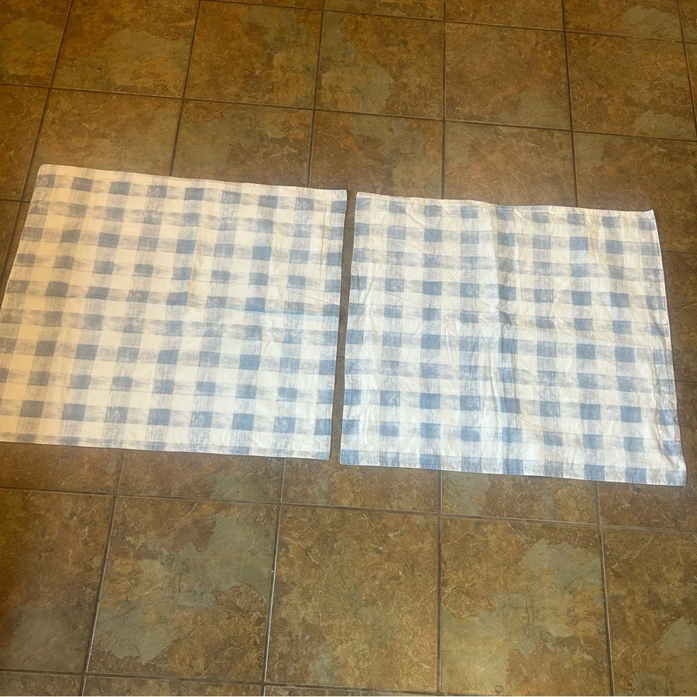 Pottery Barn Duvet Cover Pillow Shams Gingham French Country Cottage Core - Picture 7 of 9